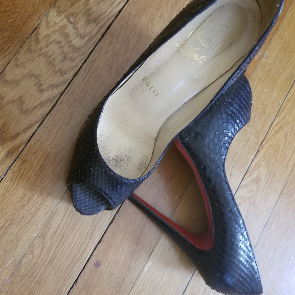 Christian Louboutin Python Heels 100% Authentic - image 6